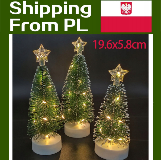 Vinter LED mini zelený vianočný stromček figurín 20 cm 3 ks