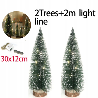 Vinter LED mini zelený vianočný stromček figurín 30 cm 2 ks