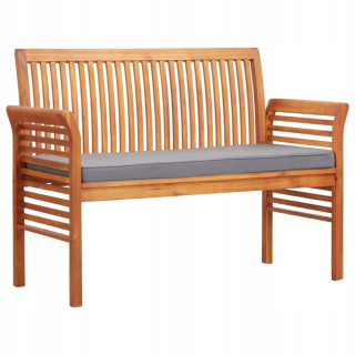 Záhradná lavica, lavička - Vidaxl 2-osobná záhradná lavica s vankúšom, 120 cm
