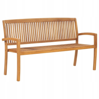 Záhradná lavica, lavička - Vidaxl 3-osobná záhradná lavica, 159 cm, masívne drevo