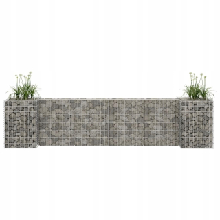 Záhradný box- Vidaxl Gabion Pot v tvare H, oceľový drôt