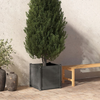Záhradný box- Vidaxl Garden Pot, Grey, 50x50x50 cm, Lite D