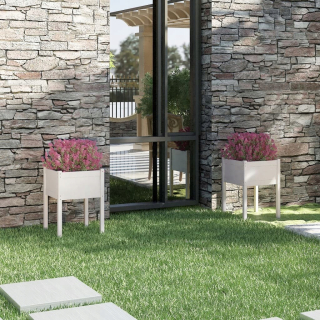 Záhradný box- Vidaxl Garden Pots, 2 ks, biele, 50x50x70 cm