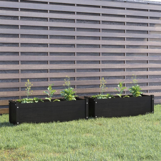 Záhradný box- Vidaxl Garden Pots, 2 ks, čierna, 100x31x31