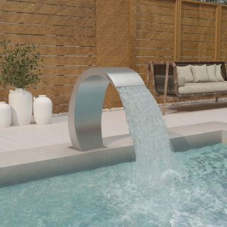 Vidaxl Garden Fountain, striebro, 39 x 22 x 108,5