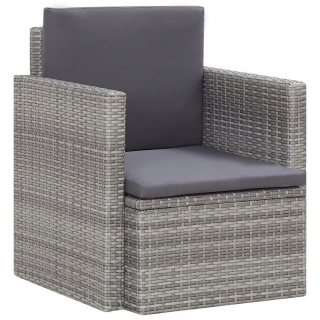 Záhradná stolička - Vidaxl Garden Armchair s vankúšmi, polícia, SZ