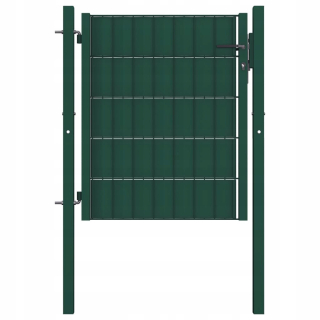 Vidaxl plot brána, PVC a oceľ, 100 x 81 ° C