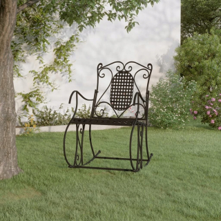 Záhradná lavica, lavička - Vidaxl Polar Bench, 84 cm, čierna, oceľ