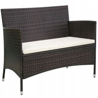 Záhradná lavica, lavička - Vidaxl Garden Bench, 106 cm, polystan, hnedá