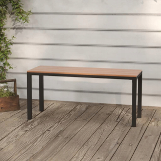 Záhradná lavica, lavička - Vidaxl záhradná lavica, 110 cm, oceľ a WPC, hnedá