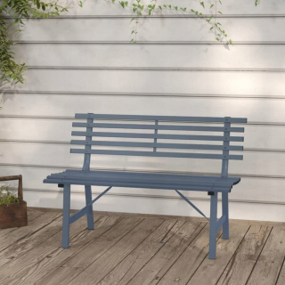 Záhradná lavica, lavička - Vidaxl Garden lavica, 110 cm, oceľ, šedá