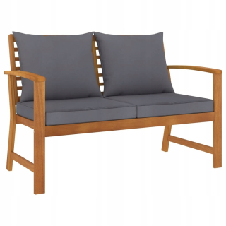 Záhradná lavica, lavička - Záhradná lavica s taupe vankúšom 240 cm drevené tek