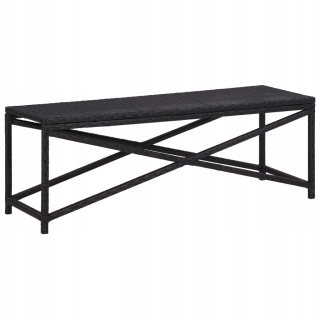 Záhradná lavica, lavička - Vidaxl Garden Bench, 120 cm, polystan, čierna