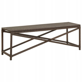 Záhradná lavica, lavička - Vidaxl Garden Bench, 120 cm, Polystanowa, hnedá