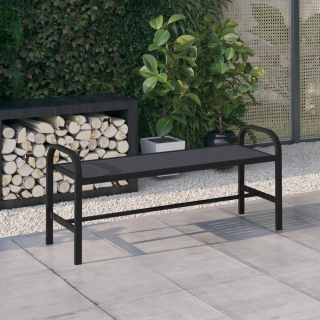 Záhradná lavica, lavička - Vidaxl Garden Bench, 115 cm, oceľ, šedá