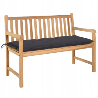 Záhradná lavica, lavička - Záhradná lavica so zeleným vankúšom 120 cm dreva