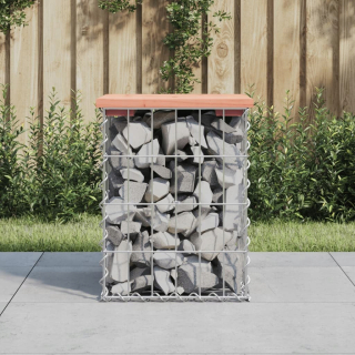 Záhradná lavica - Vidaxl záhradná lavica s Gabion, 33x31x42 cm, masívne drevené drevo