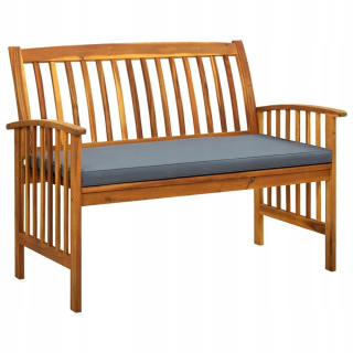 Záhradná lavica, lavička - Vidaxl záhradná lavica s vankúšom, 119 cm, Lite Dre