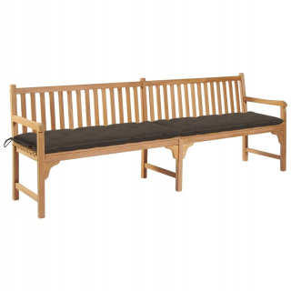 Záhradná lavica, lavička - VidaXL Záhradná lavica Taupe Cushion 240 cm Li