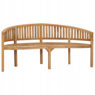 Záhradná lavica, lavička - Vidaxl banán -lavička, 180 cm, masívne drevo