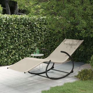 Záhradné lehátko - Vidaxl Deckchair, hojdanie, oceľ a textilén, k