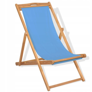 Záhradné lehátko - Filbee Deckchair Wood Blue a Navy Blue