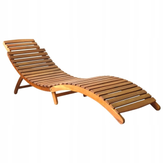 Záhradné lehátko - Vidaxl DeckChair, tuhé drevo Acacia, hnedé
