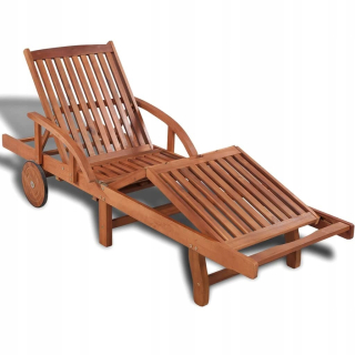 Záhradné lehátko - Vidaxl Deckchair, tuhé drevo Acacia