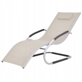 Záhradné lehátko - Vidaxl Deckchair s vankúšom, hliník a textilén, KR