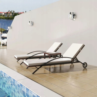 Záhradné lehátko - Garden Beach hojdačka na palube šedá