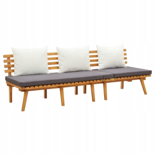 Záhradné lehátko - Vidaxl Garden Sun Led, 200x65 cm, masívne drevo AK