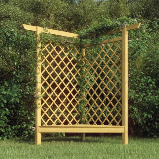 Záhradná lavica, lavička - Vidaxl Corner Pergola s lavicou, 166x81x174 cm, Imp