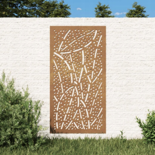 Záhradná súprava nábytku - Vidaxl Garden Wall Decoration, 105x55 cm, Korten Steel, Listy