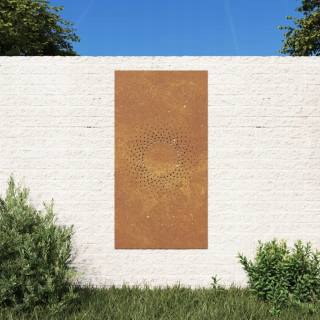 Záhradná súprava nábytku - Vidaxl Garden Wall Decoration, 105x55 cm, Korten Steel, Sun