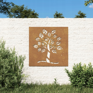 Záhradná súprava nábytku - Vidaxl Garden Wall Decoration, 55x55 cm, Korten Steel, Sun
