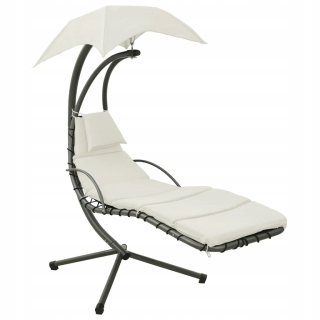 Záhradná hojdačka - Vidaxl Garden Swing, Cream-Gray, 190x90x20