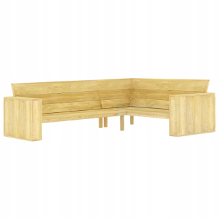 Záhradná lavica, lavička - Vidaxl Garden Corner Bench, 239 cm, impregnovaný