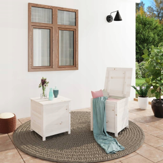 Záhradný box- Vidaxl Garden Cushion hrudník, biela, 50x50