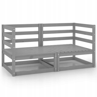 Záhradné lehátko - Sedadlá Vidaxl Garden Corner, 2 ks, sivé,