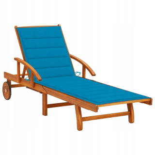 Záhradné lehátko - Plážová rohož s backrest námorným modrým slnečným lôžkom