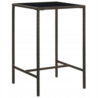 Záhradný stôl, stolík - Vidaxl Garden Bar Table, Brown, 70x70x110C