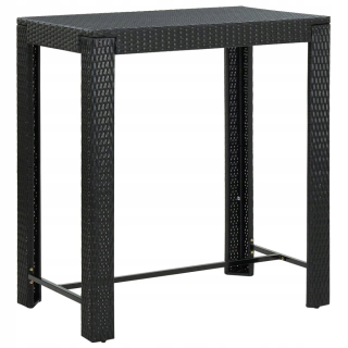 Záhradný stôl, stolík - Vidaxl Garden Bar Table, čierna, 100x60,5x11