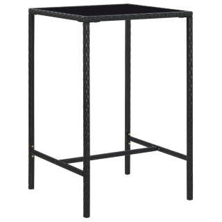 Záhradný stôl, stolík - Vidaxl Garden Bar Table, Black, 70x70x110 C