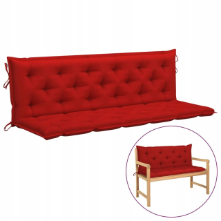 Vankúš na záhradný nábytok - Vidaxl Swing vankúš, červená, 180 cm, tkanie