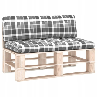 Vankúš na záhradný nábytok - Vankúše Vidaxl Sofa vankúšiky z paliet, 2 ks, v šedej K