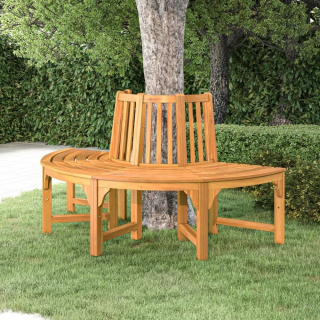 Záhradná lavica, lavička - Vidaxl Half -Round Tree Bench, Ø160 cm, Lite