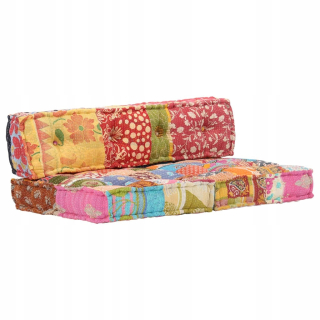 Vankúš na záhradný nábytok - Vidaxl Pouf, Patchwork, tkanina