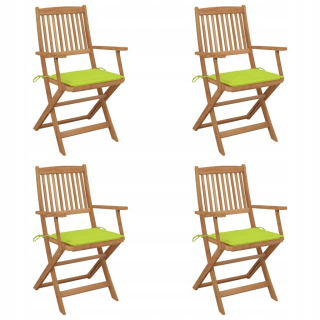 Záhradný stôl, stolík - Stolové stoličky Vidaxl, 4 ks, krémové vankúše,