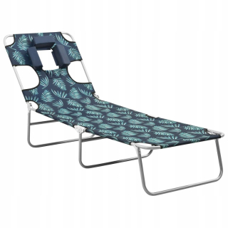 Záhradné lehátko - Vidaxl Garden Deckchair s kolesami, polícia, antra