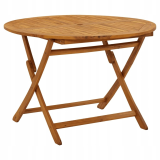 Záhradný stôl, stolík - Vidaxl skladací záhradný stôl, 110 cm, masívne drevo